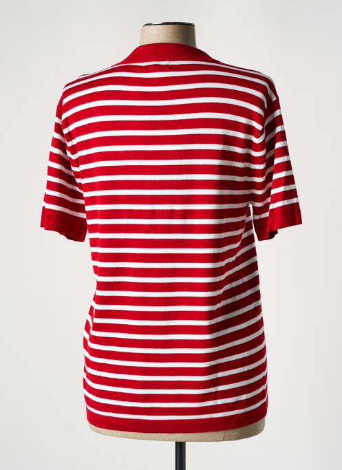 Pull coupe cintrée manches courtes rouge MARINER femme