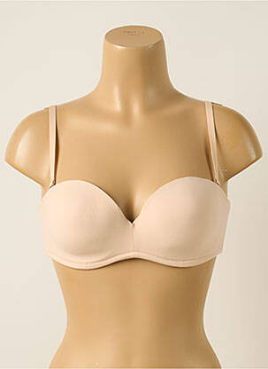 Soutien-gorge effet matière satinée haut soutien-gorge moulé chair GEMMA femme