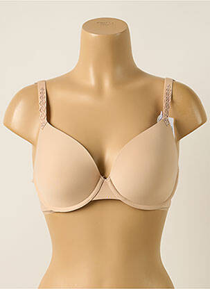 Soutien-gorge effet matière satinée haut soutien-gorge moulé beige SIMONE PERELE femme