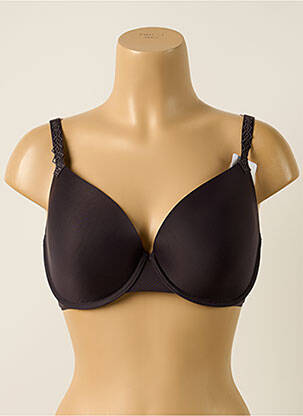 Soutien-gorge effet matière satinée haut soutien-gorge moulé noir SIMONE PERELE femme