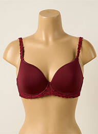 Soutien-gorge effet matière satinée haut soutien-gorge moulé rouge SIMONE PERELE femme