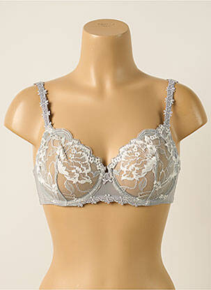 Soutien-gorge broderie haut soutien-gorge emboitant gris SIMONE PERELE femme