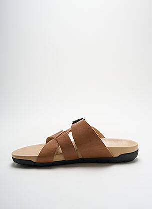Mules/sabots tissage satiné bout ouvert marron GEOX homme