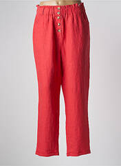 Pantalon droit rouge C'EST BEAU LA VIE pour femme seconde vue