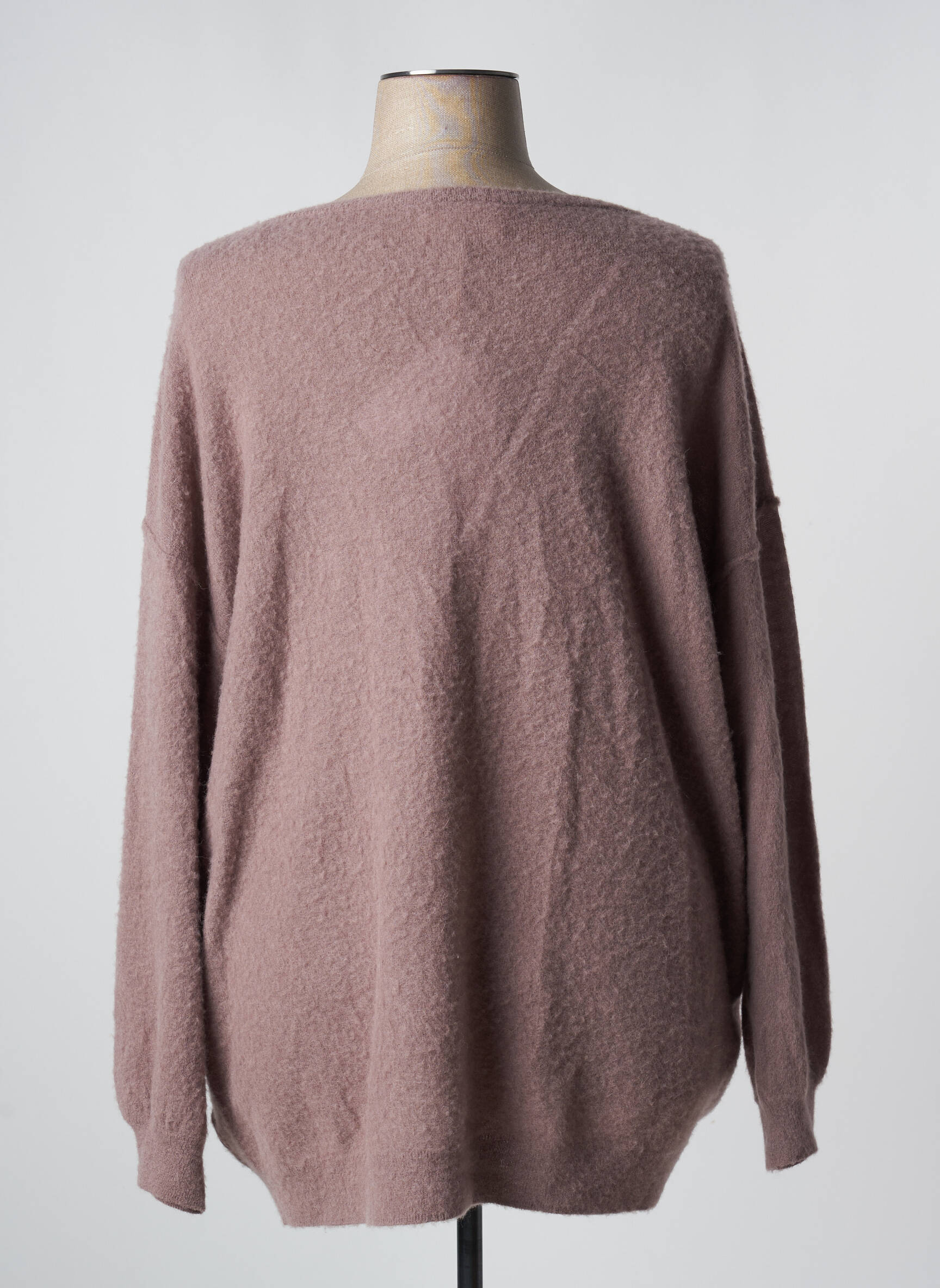 Pull Col V Marron American Vintage Femme 2358010-marron Modz