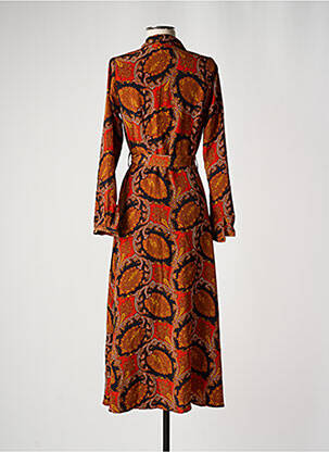 Robe longue manches longues manches longues marron CLOUDS OF FASHION femme