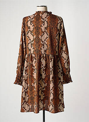 Robe courte coupe évasée manches longues marron VILA femme