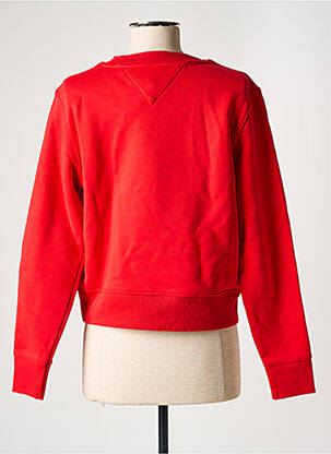 Sweat-shirt broderie manches longues rouge TOMMY HILFIGER femme