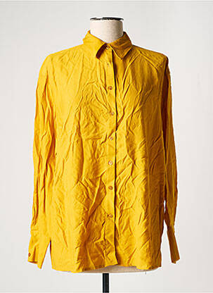 Chemisier tissage popeline manches longues jaune DEUX. BY ELINE DE MUNCK femme