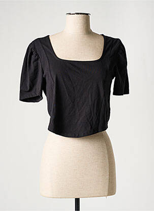 T-shirt stretch manches courtes noir NOISY MAY femme
