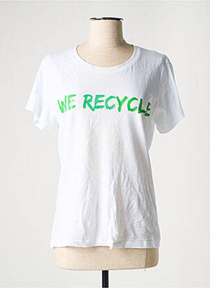 T-shirt coupe droite manches courtes blanc SAVE THE DUCK femme
