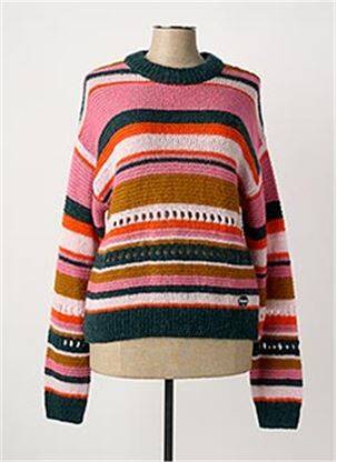 Pull coupe droite manches longues rose MAURICE femme