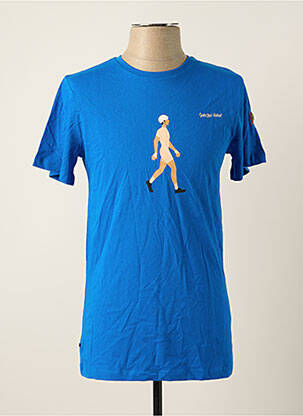 T-shirt coupe droite manches courtes bleu LE FABULEUX MARCEL DE BRUXELLES homme