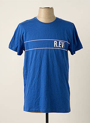 T-shirt coupe droite manches courtes bleu R.EV 1703 BY REMCO EVENPOEL  homme