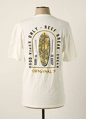 T-shirt coupe droite manches courtes blanc JACK & JONES homme