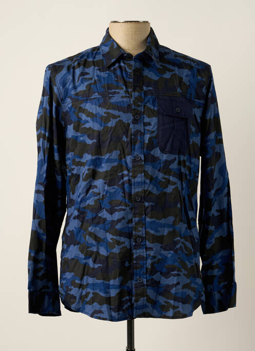 Chemise manches longues bleu JACK & JONES pour homme