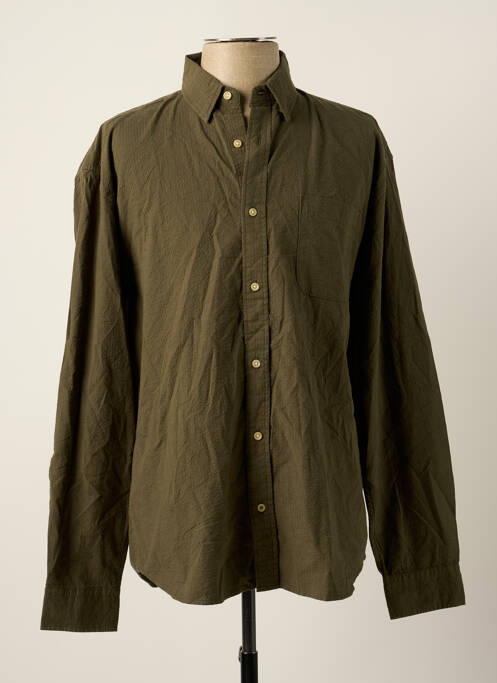 Chemise manches longues vert JACK & JONES pour homme