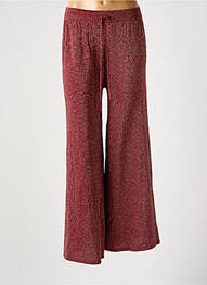 Pantalon large taille haute taille haute rouge MANGO femme