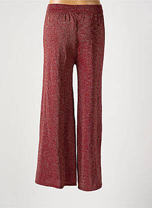 Pantalon large taille haute taille haute rouge MANGO femme
