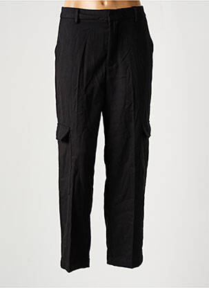 Pantalon cargo coupe droite taille normale noir MANGO femme