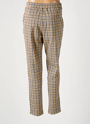 Pantalon droit stretch taille normale beige CEMI femme