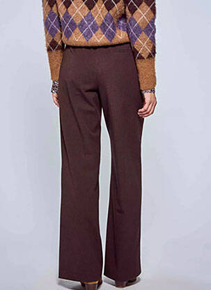 Pantalon droit tissage popeline taille normale marron LE FABULEUX MARCEL DE BRUXELLES femme