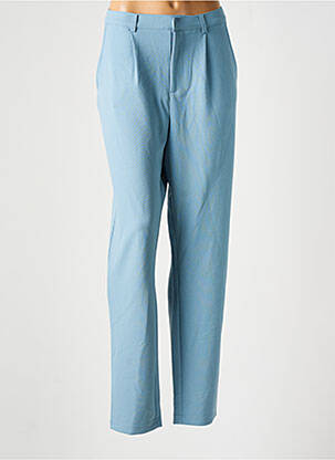 Pantalon droit bleu JACQUELINE DE YONG pour femme