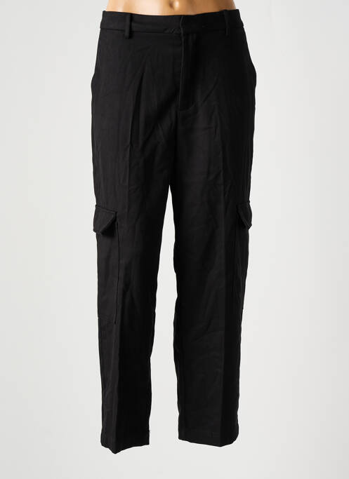 Pantalon cargo coupe droite taille normale noir MANGO femme
