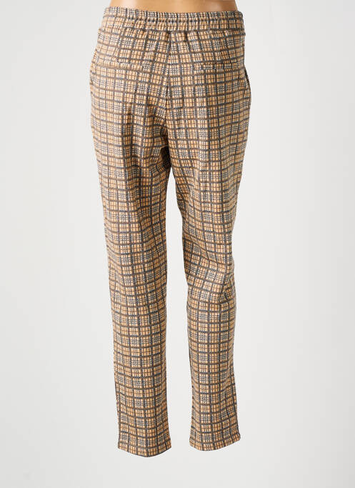 Pantalon droit stretch taille normale beige CEMI femme