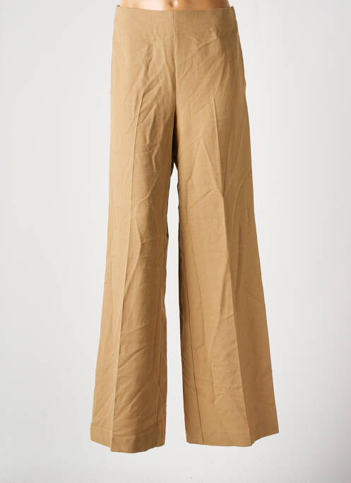 Pantalon large beige MANGO pour femme