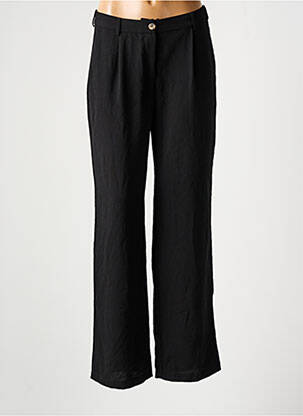 Pantalon droit fermeture zippée sous rabat boutonné taille normale noir VERO MODA femme