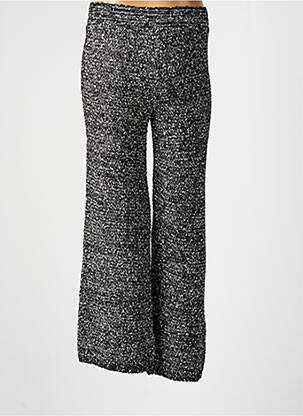 Pantalon large tissage popeline taille normale noir MANGO femme