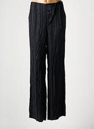 Pantalon droit fermeture zippée sous rabat boutonné taille normale noir ASTRID BLACK LABEL femme