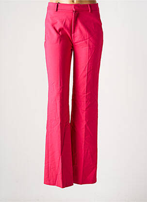 Pantalon droit tissage popeline taille normale rose DEUX. BY ELINE DE MUNCK femme