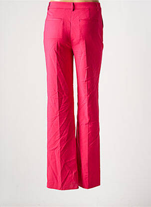 Pantalon droit tissage popeline taille normale rose DEUX. BY ELINE DE MUNCK femme
