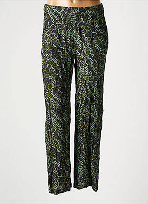 Pantalon droit tissage crêpe taille normale vert VERO MODA femme