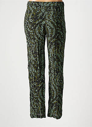 Pantalon droit tissage crêpe taille normale vert VERO MODA femme
