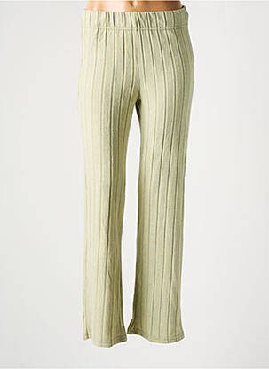 Pantalon droit stretch taille normale vert ONLY femme