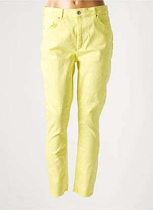 Pantalon slim stretch taille normale jaune ONLY femme