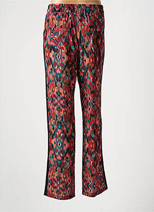 Pantalon droit tissage crêpe taille normale marron DEUX. BY ELINE DE MUNCK femme