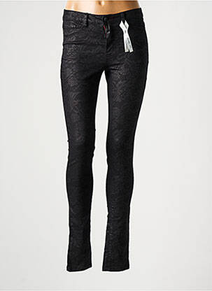Pantalon slim tissage popeline taille normale noir VERO MODA femme