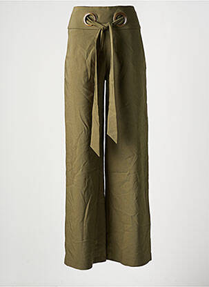 Pantalon droit vert ASTRID BLACK LABEL pour femme