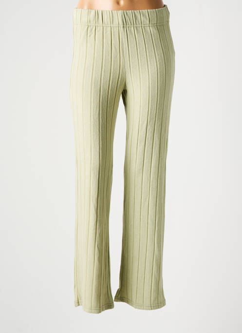 Pantalon droit stretch taille normale vert ONLY femme