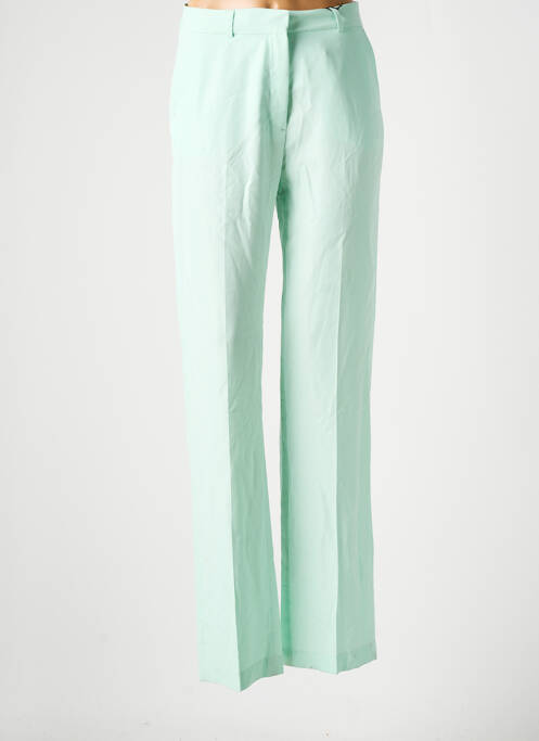 Pantalon droit vert OLGA LEYERS pour femme