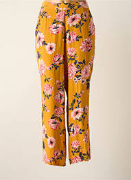 Pantalon droit tissage popeline taille normale jaune VERO MODA femme