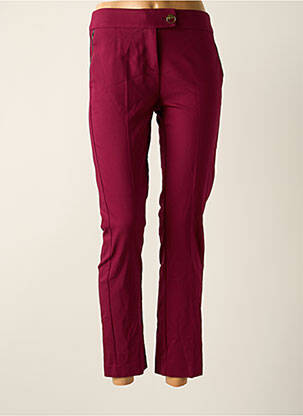 Pantacourt stretch taille normale rouge MORGAN femme