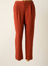 Pantalon droit stretch taille normale marron VILA femme