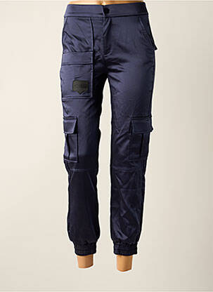 Pantalon cargo slim taille normale bleu CEMI femme