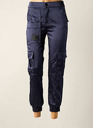 Pantalon cargo taille élastique taille normale bleu CEMI femme