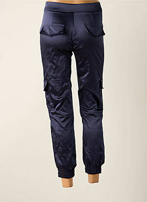 Pantalon cargo slim taille normale bleu CEMI femme